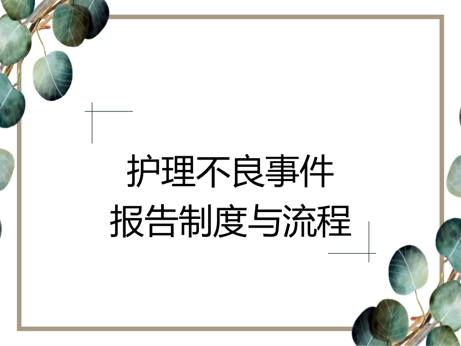 护理不良事件报告制度和流程_第1页