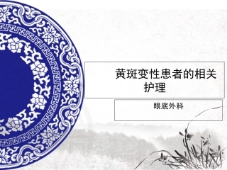 黄斑变性患者的相关护理模板