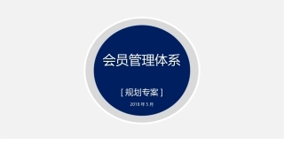 会员管理体系规划方案