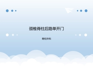 脊柱后路单开门手术