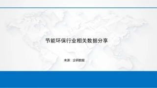 节能环保行业报告及推广方案
