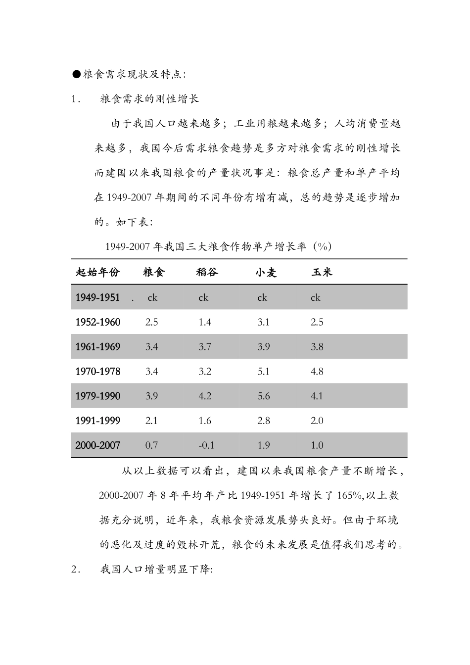 关于粮食资源的调查报告总结_第2页