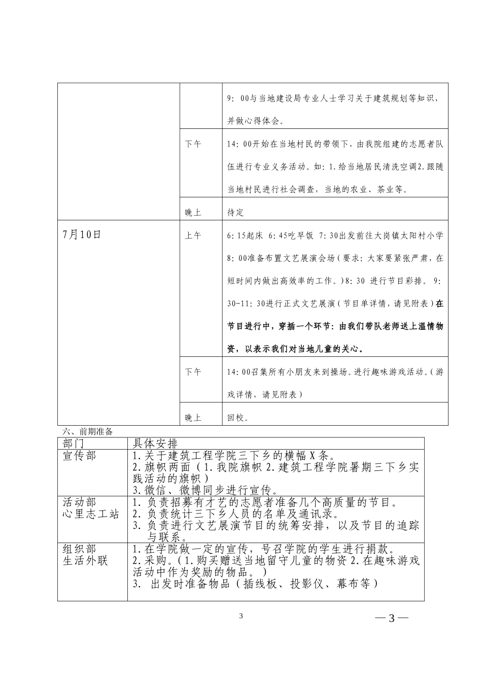 关于开展2015年建筑工程学院暑期“三下乡”社会实践活动的方案(修改稿)_第3页