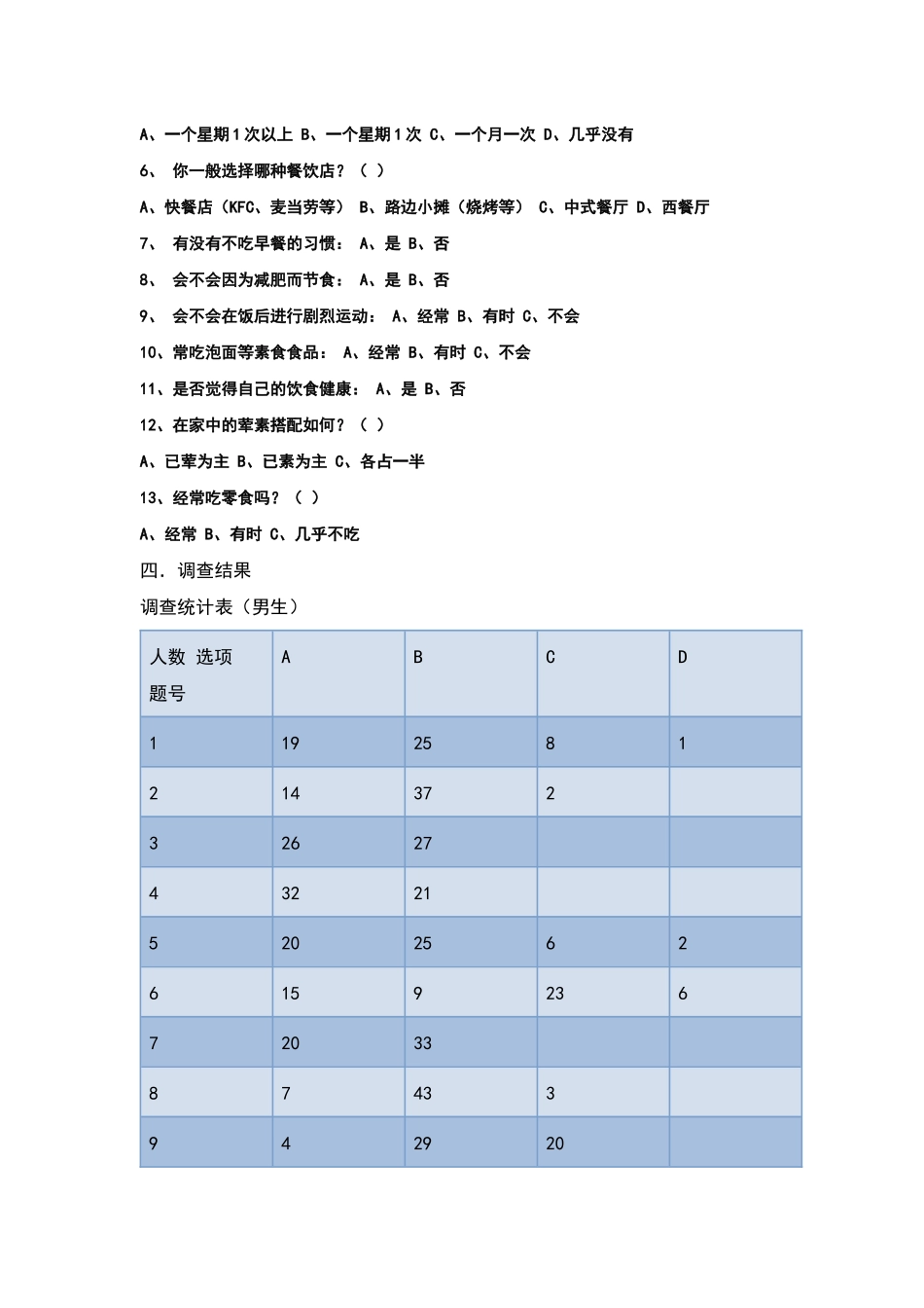 关于高中生饮食结构的调查报告_第3页