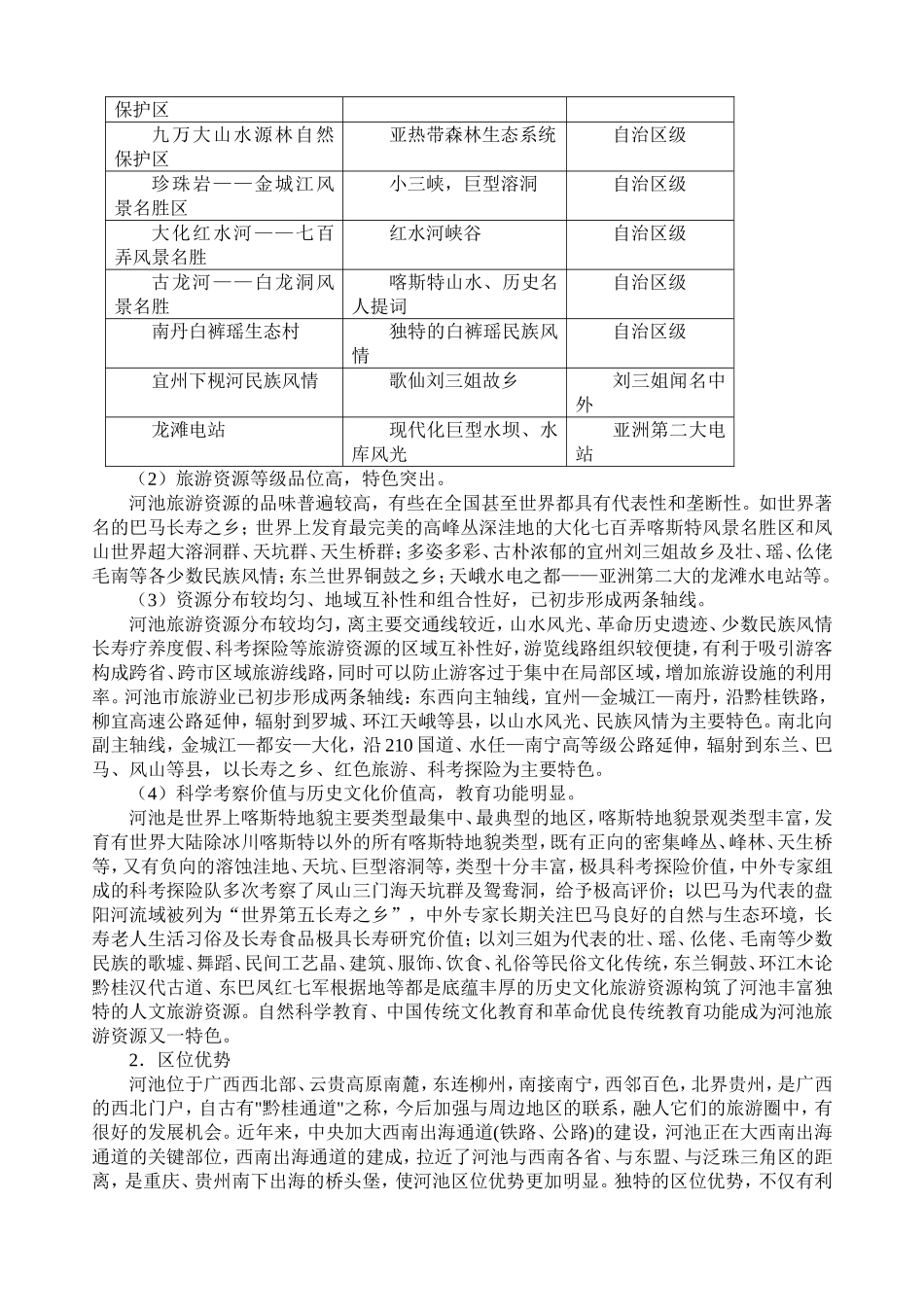 关于河池市旅游发展问题的思考_第2页