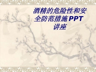 酒精的危险性和安全防范措施专题培训课件