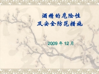 酒精的危险性及安全防范措施