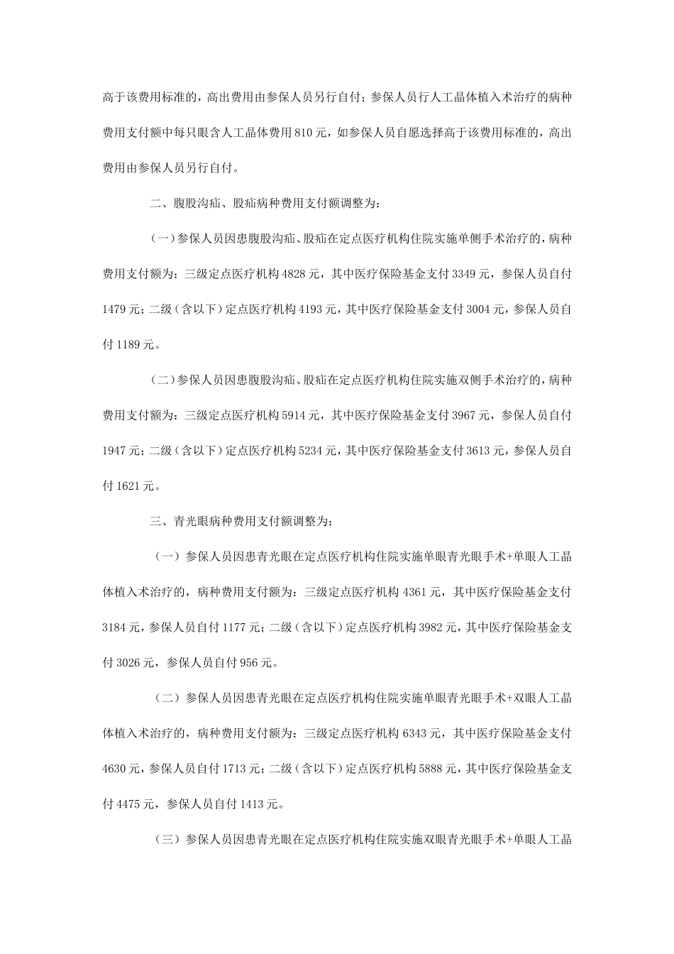 关于对白内障等单病种付费管理办法进行调整的通知_第2页