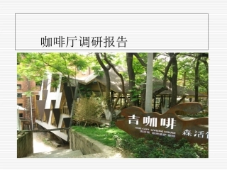 咖啡厅调研报告