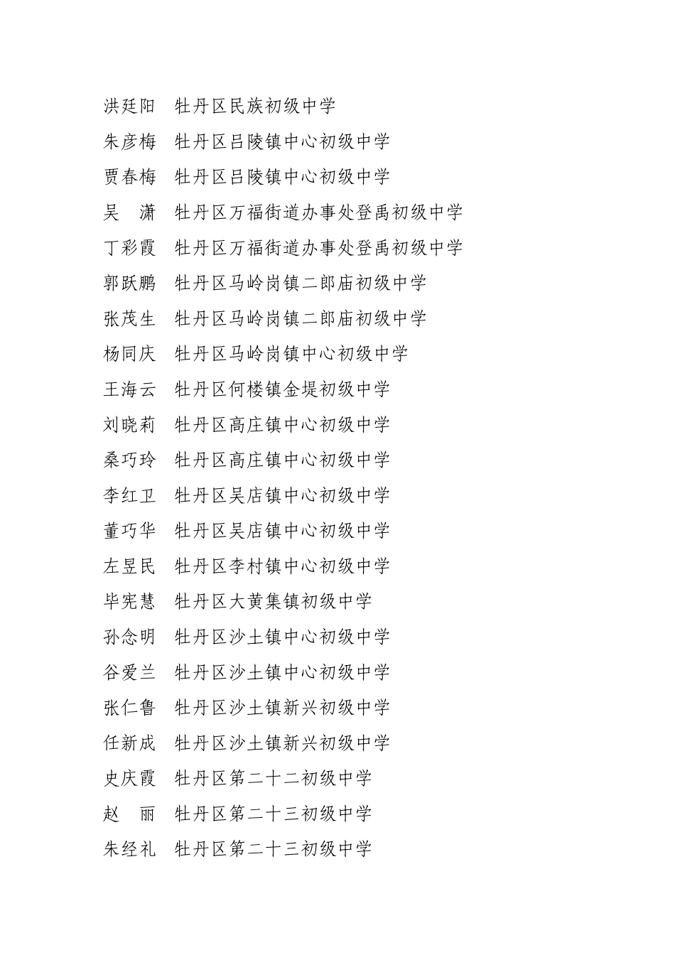 关于对菏泽市中学(中专)、小学教师职务_第3页