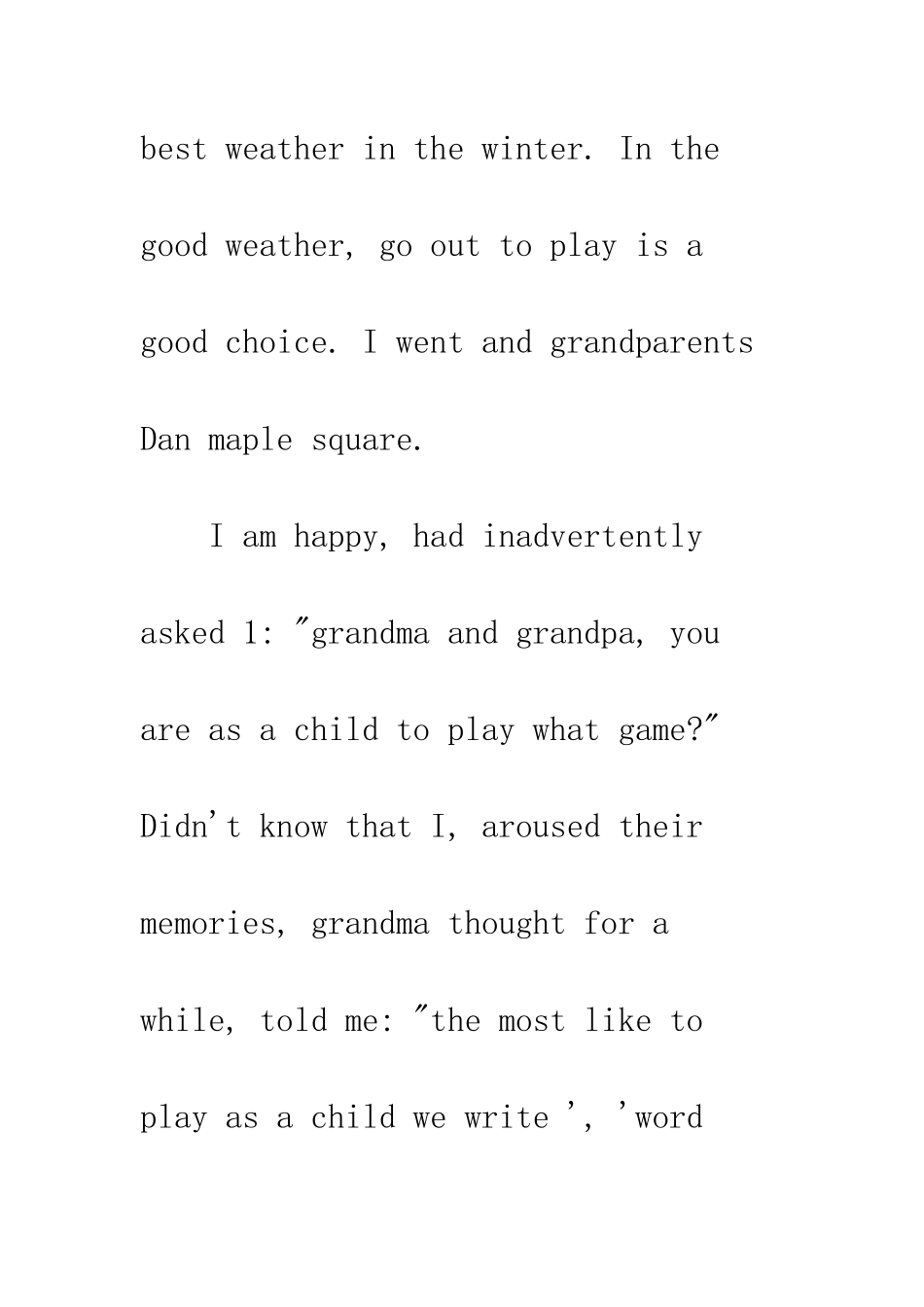 关于假期的英语作文七年级上学期-初一上学期英语作文_第2页