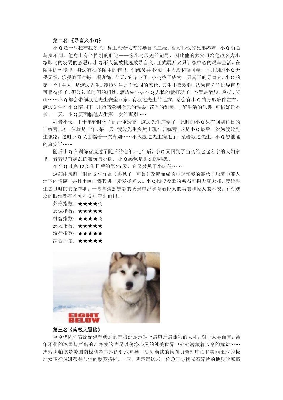 关于狗狗的十大电影_第2页