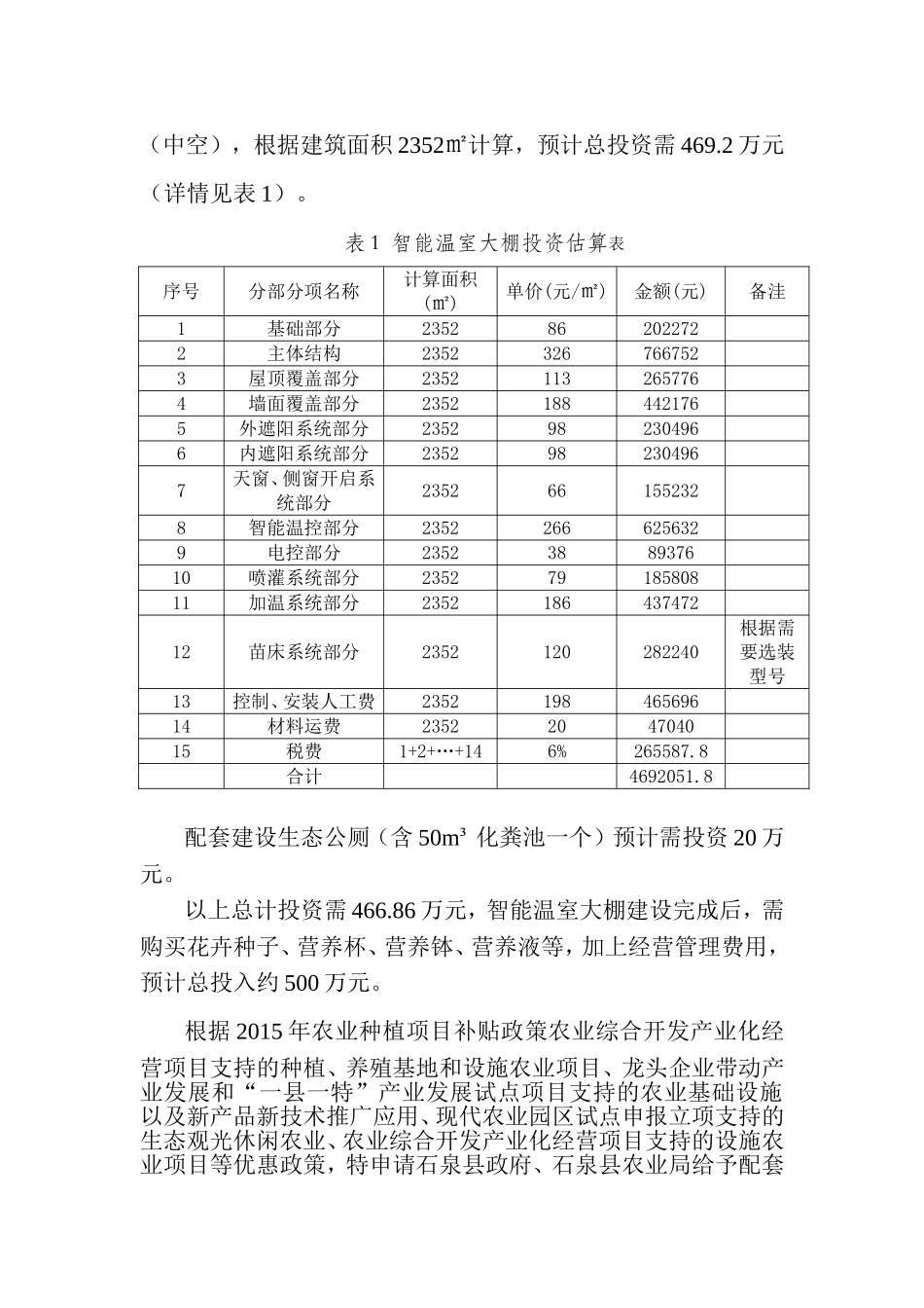 关于建设智能温室大棚的申请_第3页