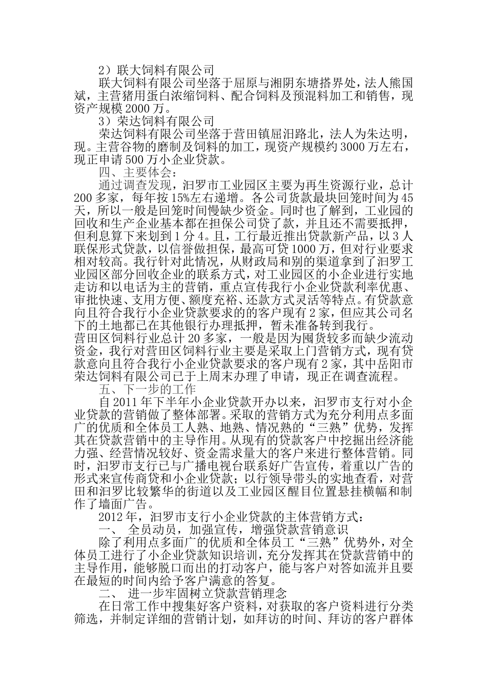 关于汩罗市小企业市场的考察报告_第3页