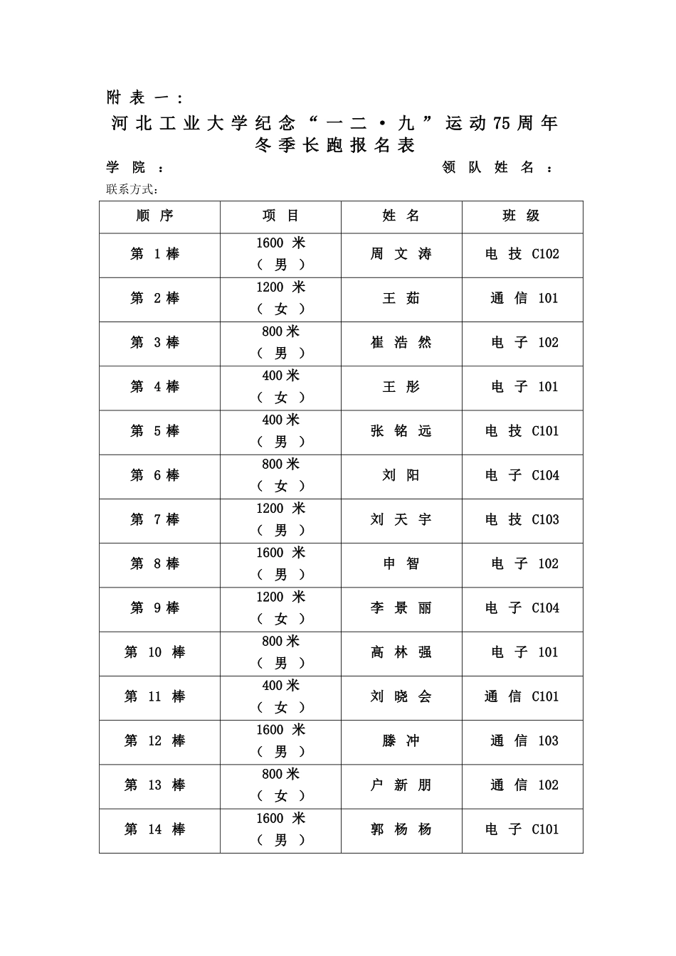 关于举办河北工业大学纪念“一二九”运动75周年升旗仪式暨冬季长跑接力赛的通知_第3页