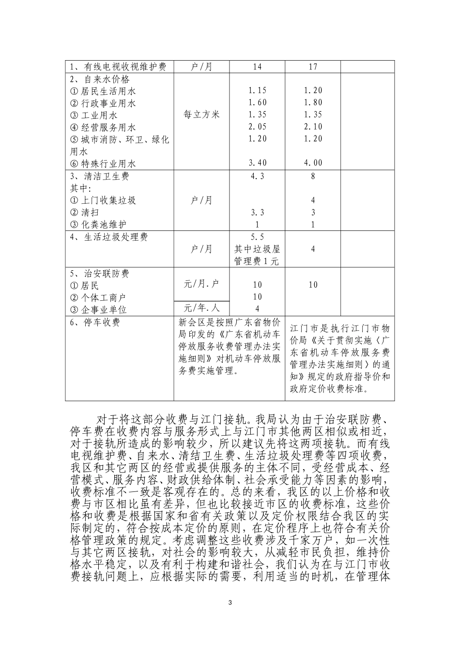 关于开征城市生活污水处理费的情况汇报_第3页