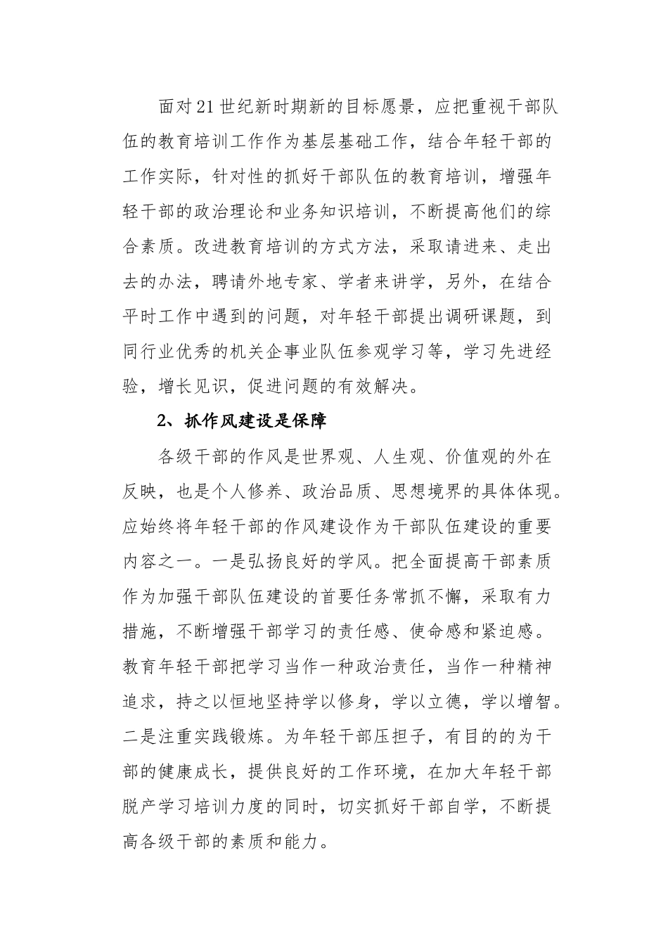 关于年轻干部队伍建设的调研报告_第3页