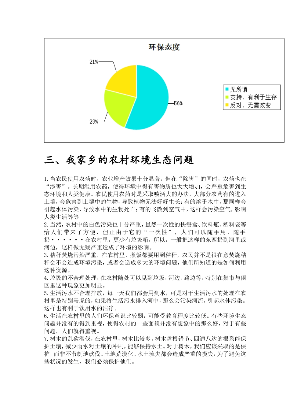 关于农村环境生态问题的调研报告_第3页