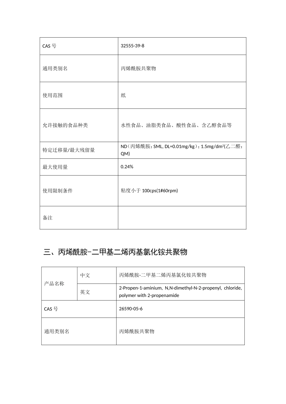 关于批准1-3：2-4-二-O-(对氯苯亚甲基)-D-山梨糖醇等3种食品包装材料用添加剂新品种的公告_第3页