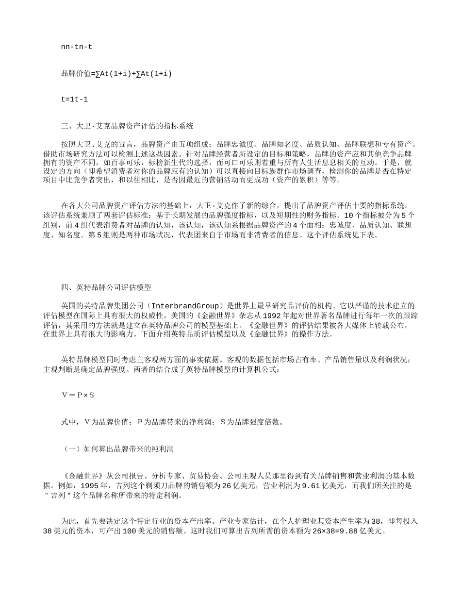 关于品牌资产评估的研究_第3页