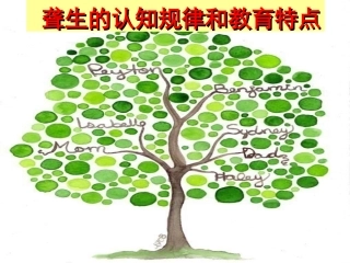 聋生的认知规律和教育特点