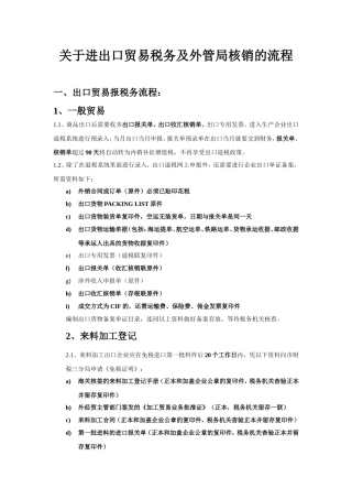 关于进出口贸易的操作流程