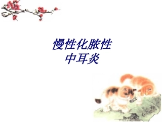 慢性化脓性中耳炎讲义