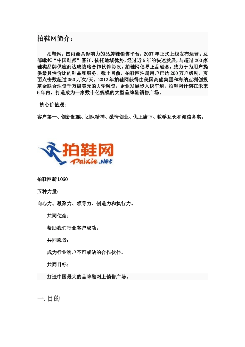 关于拍鞋网的营销策划书_第2页