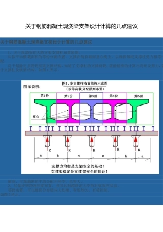 关于钢筋混凝土现浇梁支架设计计算的几点建议