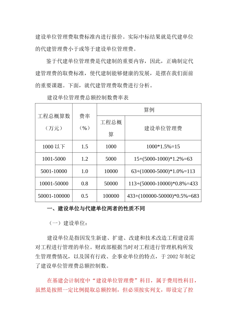 关于国有投资建设项目代建管理费取费浅析_第2页
