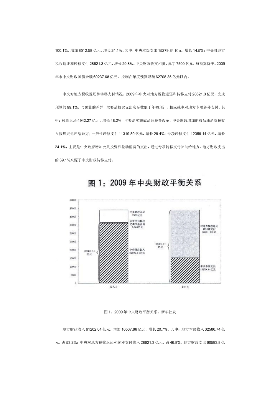 关于2009年中央和地方预算执行情况与2009年中央和地方预算草案的报告_第2页