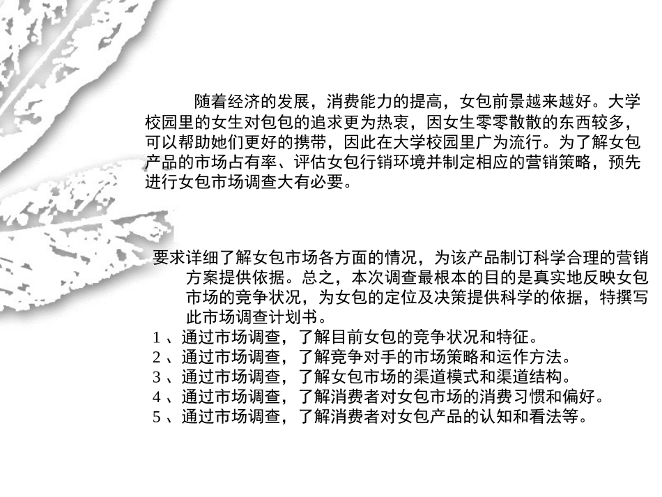 女包市场调查分析课件_第1页