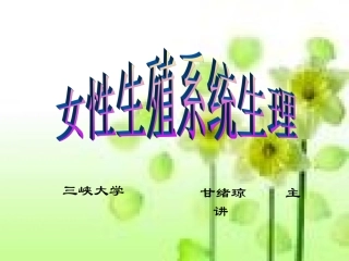 女性生殖系统生理精