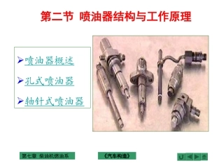 喷油器结构与工作原理讲义