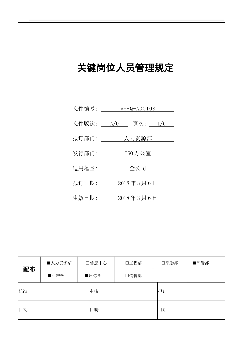 关键岗位人员管理规定_第1页