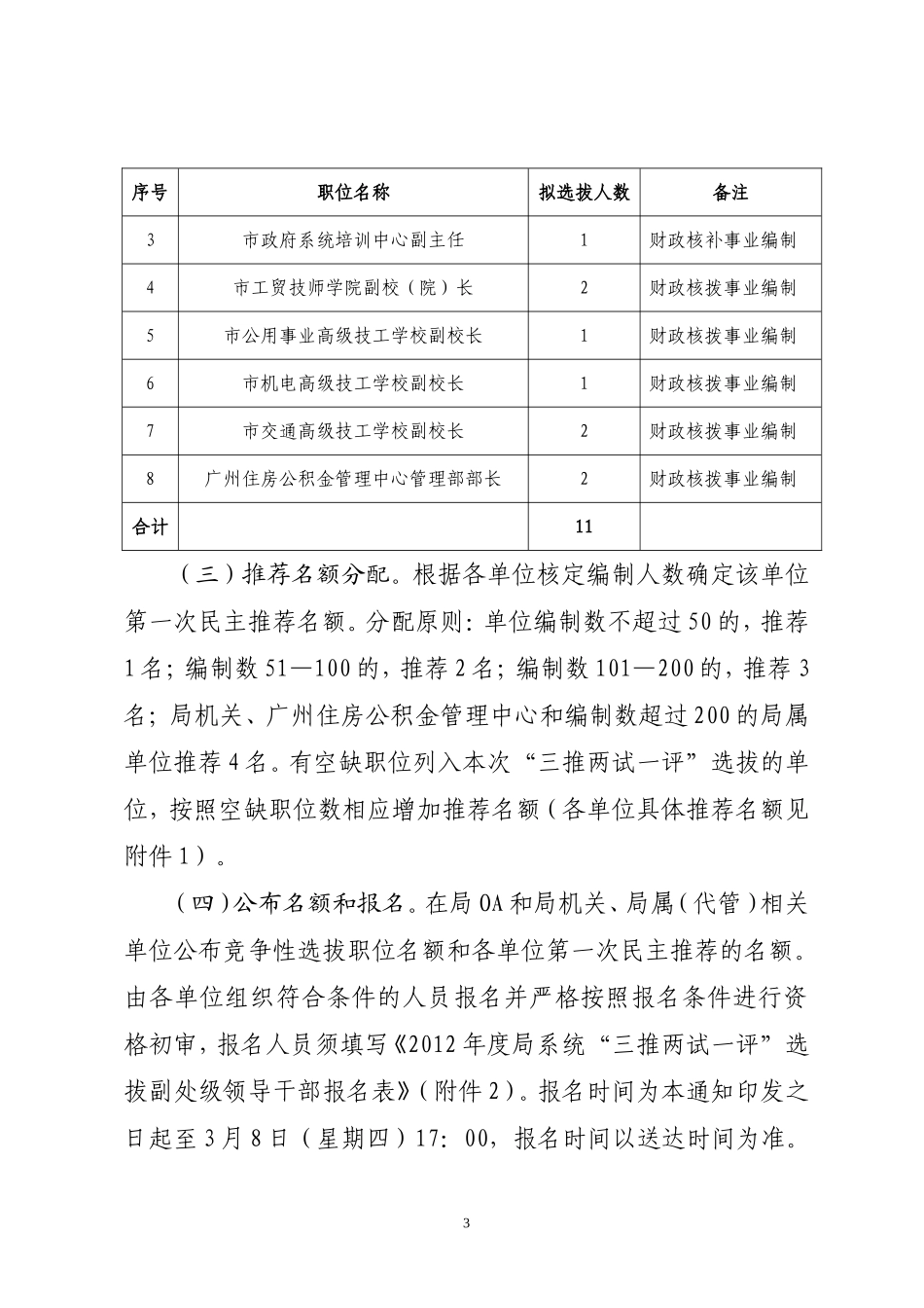 关于2012年度局系统“三推两试一评”选拔副处级领导干部的通知_第3页