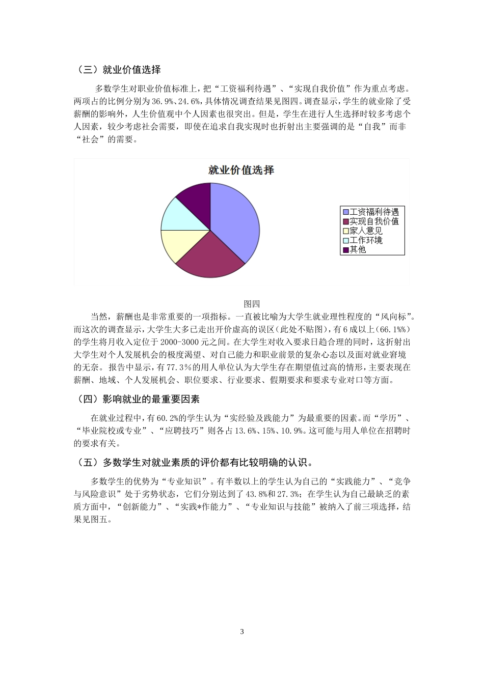 关于大学生就业观的调查报告(总)_第3页