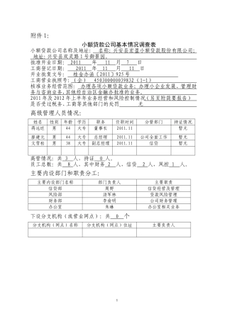 关于2012年小额贷款公司现场检查的通知[1]