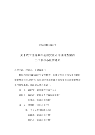 关于成立独山县社会治安重点地区