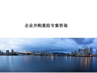 企业并购重组专案咨询