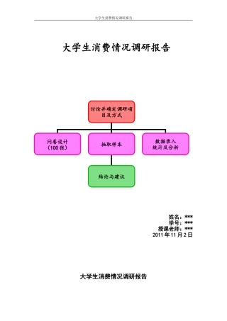 关于大学生消费的调查报告