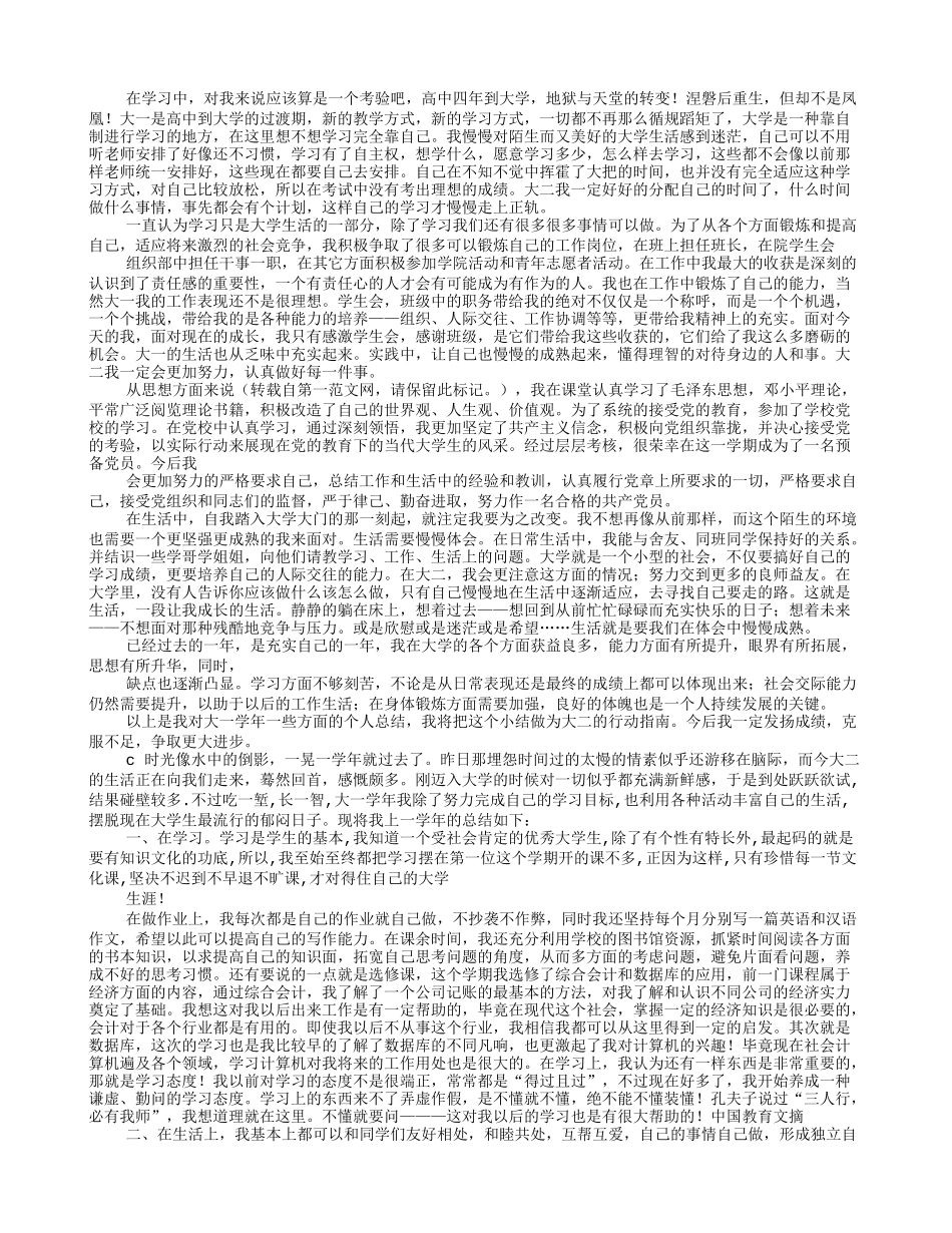 关于大学生学习心得体会范文_第2页
