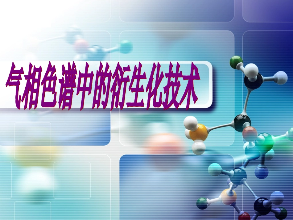 气相色谱中的衍生化技术_第1页