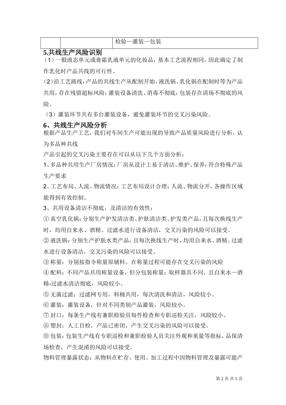 共线生产的风险分析报告_第2页