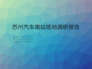 汽车南站调研报告