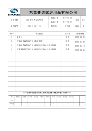 关务管理作业指导书