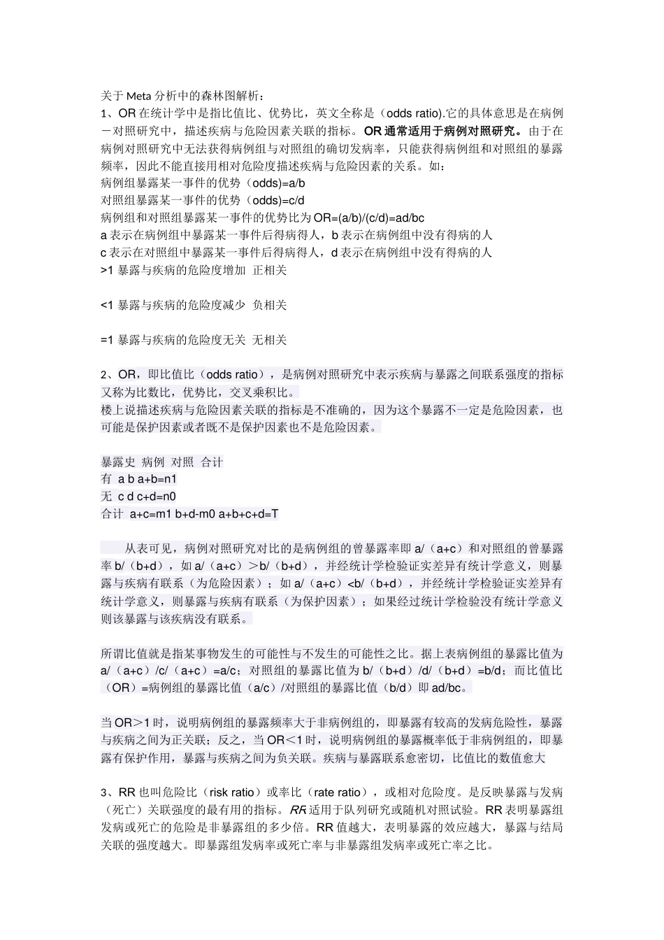 关于Meta分析中的森林图解析_第1页