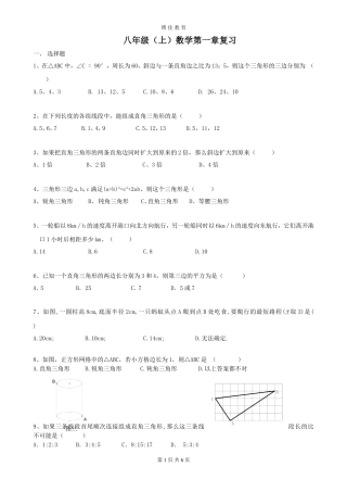 勾股定理单元复习1