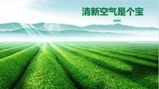 清新空气是个宝