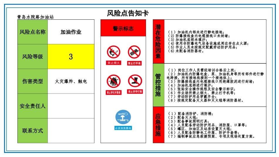 全套加油站风险点告知卡_第1页